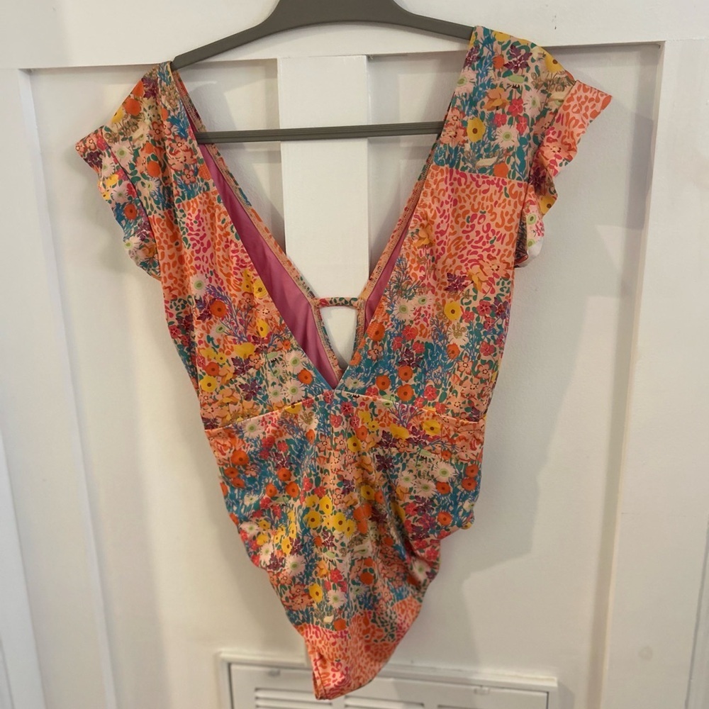 Free People Multicolor Floral One-Piece Swimsuit - Picture 6 of 8